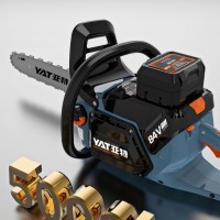 亞特84V電鏈鋸YT840充電式大功率16寸無刷鋰電鋸專業(yè)伐木鋸切割機