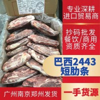 巴西889/2443短肋條 肉質(zhì)鮮嫩燒烤烤肉食材 冷凍正關(guān)進口牛肉批發(fā)