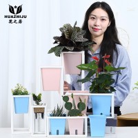 塑料花盆創(chuàng)意個(gè)性懶人自動(dòng)吸水方形綠蘿多肉植物綠植小號(hào)網(wǎng)紅北歐