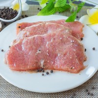 豪俐源黑椒脊條豬扒西餐廳食材批發(fā)冷凍豬扒半成品腌制豬扒