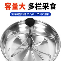 仔豬補料槽不銹鋼小豬料槽保育食槽乳豬產(chǎn)床盆豬教圓形自動采豬槽