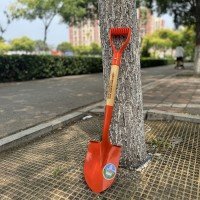 金恒牌實木硬質柄園林兒童戶外鏟D字木柄消防救生野營庭院秀秀鏟