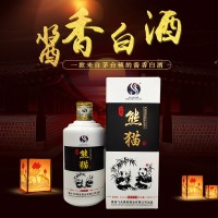 醬香型白酒整箱貴州茅臺鎮(zhèn)熊貓酒500ml糧食酒53°禮盒裝高粱白酒